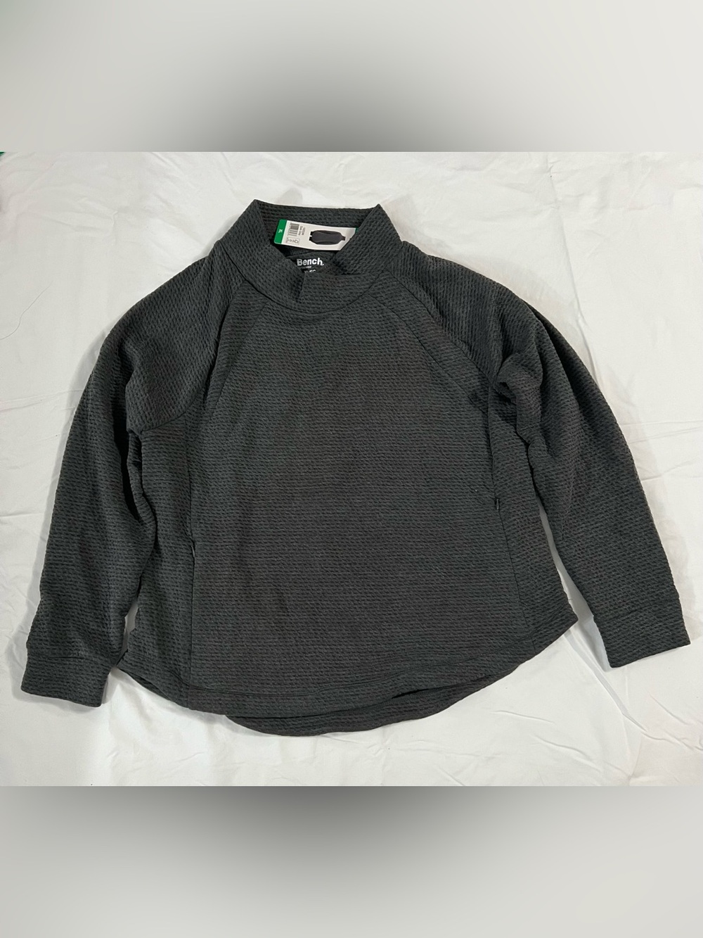 Bench Women's Black Textured Crewneck Pullover #95